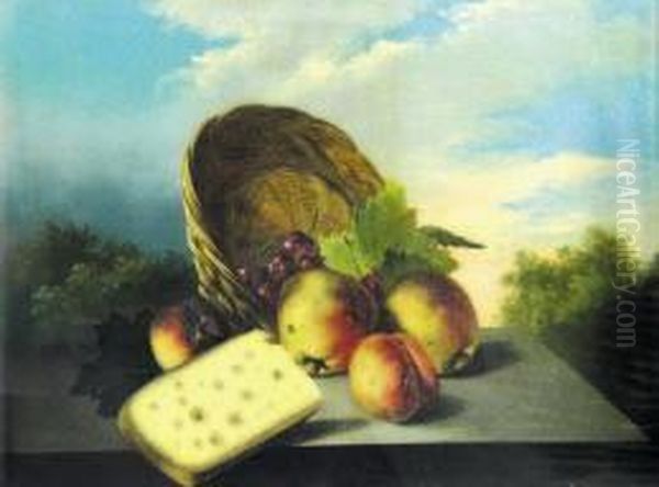 Pesche E Formaggio In Un Paesaggio - view 1