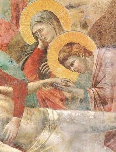 Scenes from the New Testament Lamentation (detail) by Giotto Di Bondone