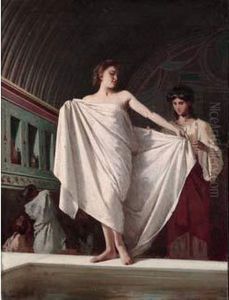 < La Sortie Du Bain > 1871 by Federico Maldarelli