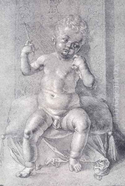 Seated Nude Child - view 1