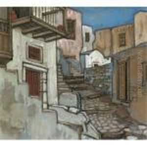 Houses In Naxos by Konstantinos Maleas