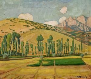Greek Landscape (possibly View Of Thermos) by Konstantinos Maleas