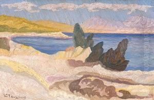 Landscape In Attica by Konstantinos Maleas