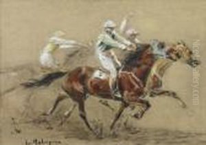 La Course De Chevaux by Louis-Ferdinand Malespina