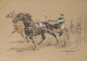 Le Plat, Le Trot Attele, L'obstacle Et Le Galop by Louis-Ferdinand Malespina