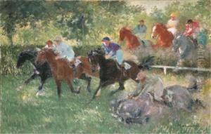 Les Courses A Auteuil by Louis-Ferdinand Malespina