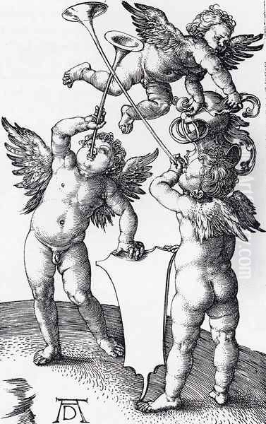 Three Putti With Shield And Helmet - view 1