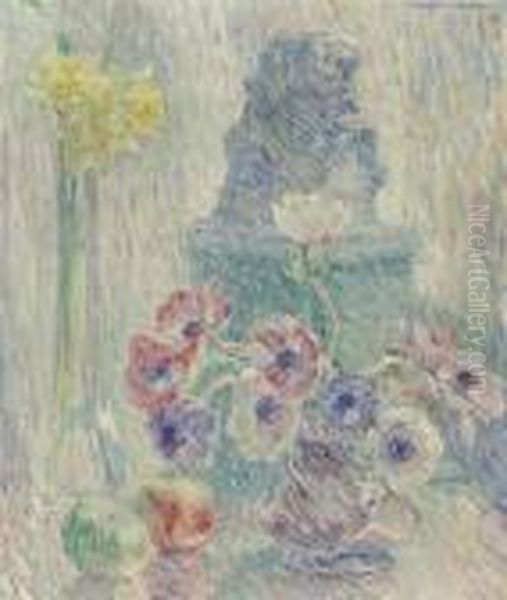 Anemones, Narcissi And Apples - view 1