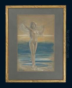 Weiblicher Akt Am Meer by William Malherbe