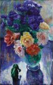 Vase De Fleurs by William Malherbe