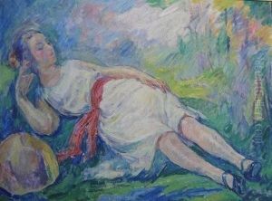 Woman Reclining by William Malherbe