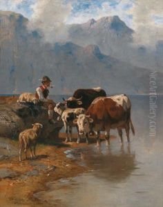 Pastore Con Gregge by Christian Friedrich Mali