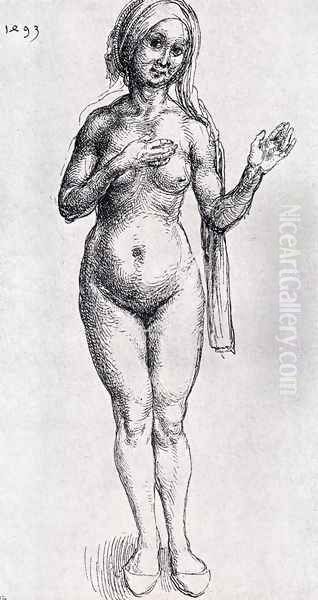 Female Nude (With Headcloth And Slippers) - view 1