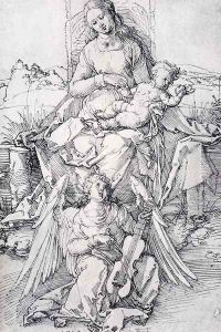 The Madonna And Child With A Music Making Angel