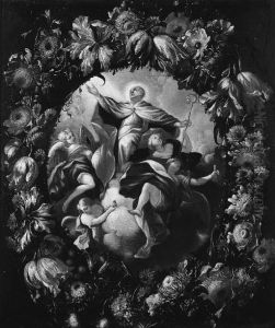 San Gennaro In Gloria Entro Una Ghirlanda Di Fiori
