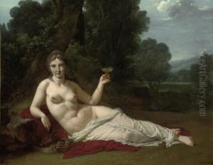 A Reclining Nude In A Wooded Landscape A Reclining Nude In A Wooded Landscape