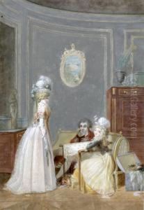 Cenas De Interior Francesas Com Figuras by Jean-Baptiste Mallet