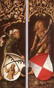 "Sylvan Men" with Heraldic Shields by Albrecht Durer