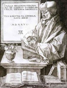 Portrait of Erasmus of Rotterdam by Albrecht Durer