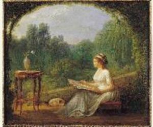 Une Jeune Dessinatrice by Jean-Baptiste Mallet