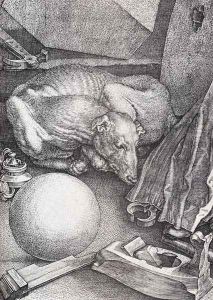 Melencolia I (detail) by Albrecht Durer