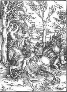 The Knight and the Landsknecht by Albrecht Durer