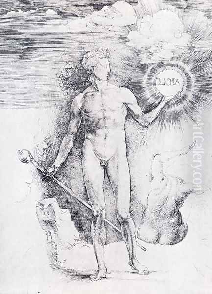 Apollo With The Solar Disc And Diana Trying To Shield Herself From The Rays With Her Uplifted Hand - view 1