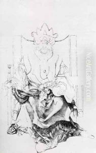 Oriental Ruler Enthroned by Albrecht Durer