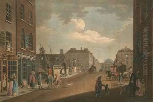 View From Capel Street, Over Essex Bridge by James Malton