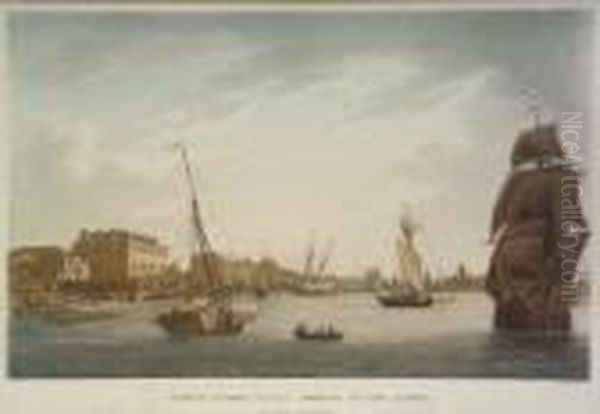 Views Of Dublin: "old Soldiers 
Hospital, Kilmainham", "st. Catherine's Church, Thomas Street, Dublin", 
"marine School, Dublin Looking Up Liffey", "great Courtyard, Dublin 
Castle", "provost's House, Dublin", "saint Patrick's Cathedral, Dublin" - view 1