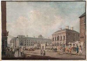 View Of The Provost's House And Trinity College, Dublin by James Malton