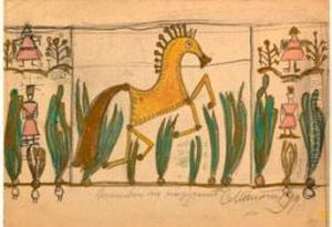 Konek. Embroidery Design by Sergei Vasilievich Malyutin