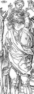 St Christopher Carrying The Christ Child by Albrecht Durer