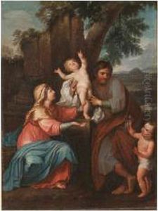 Sacrafamiglia Con S.giovannino by Francesco Mancini