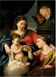 The Mystic Marriage Of Saint Catherine by Francesco Mancini