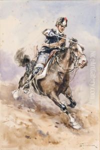 Carabiniere A Cavallo by Francesco, Lord Mancini