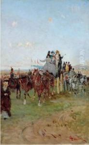 La Passeggiata In Carrozza by Francesco, Lord Mancini