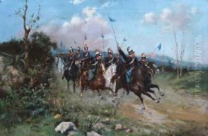 Militari A Cavallo by Francesco, Lord Mancini