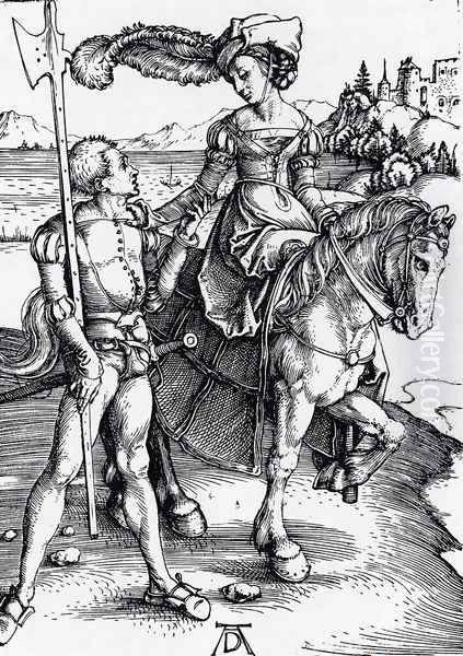 Lady On Horseback And Lansquenet - view 1