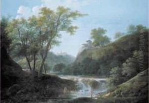Paysage Classique Aux Baigneurs