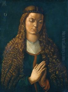 Portrait Of A Young Furleger With Loose Hair by Albrecht Durer