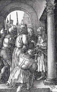 Christ Before Pilate (Engraved Passion) by Albrecht Durer