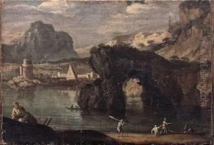 A Rocky Coast Withfigures