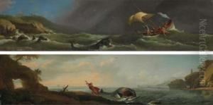 Jonah Thrown Overboard; And Jonah Released From The Whale