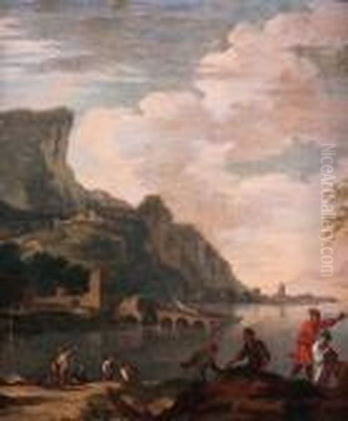 Fishermen In A Mediterranean Port - view 1