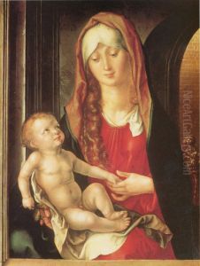 Virgin And Child Before An Archway