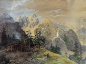 Gebirgslandschaft Mit Hutte