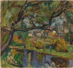 Village Landscape by Abraham Manievich
