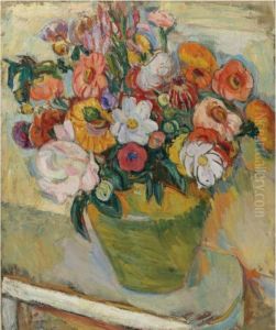 Flowers On A White Table