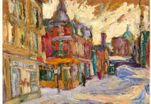 City Street Scene by Abraham Manievich